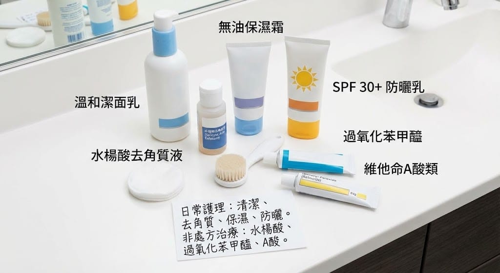 Skincare products for chin acne