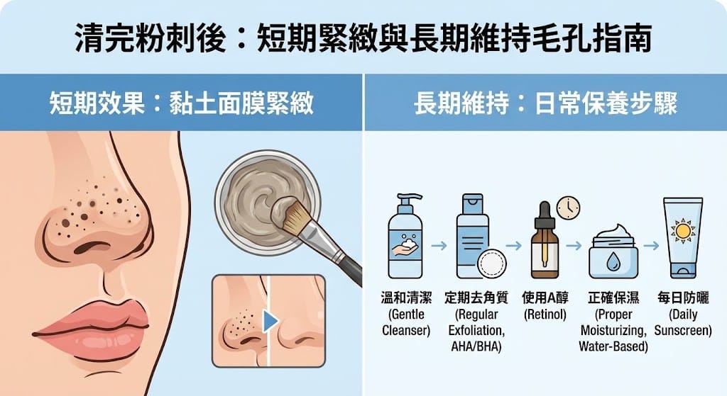 Shrinking pores