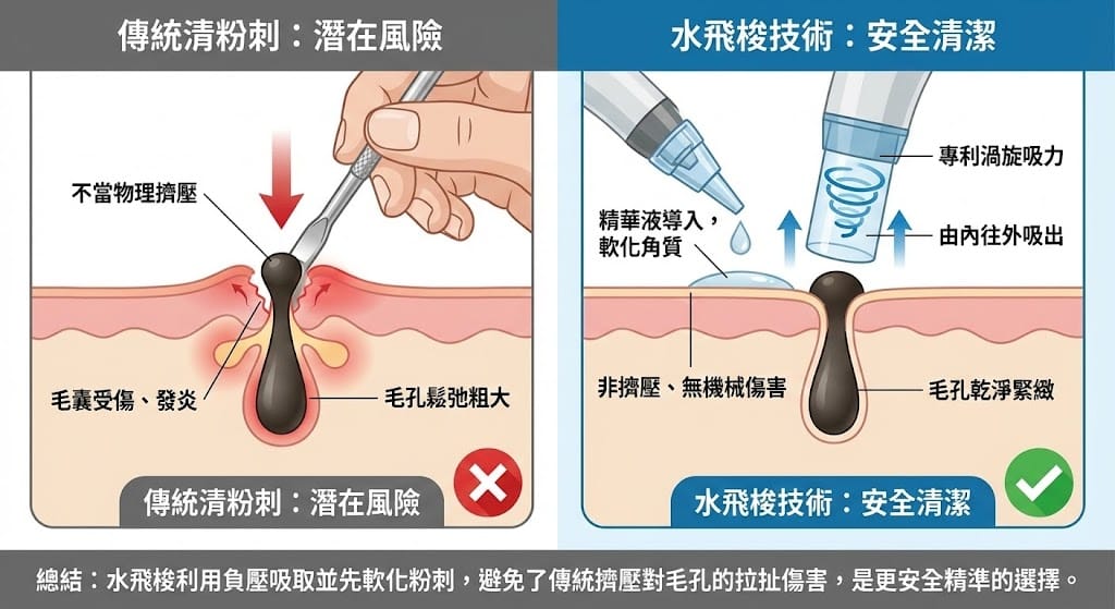Does clearing chin comedones make the pores bigger
