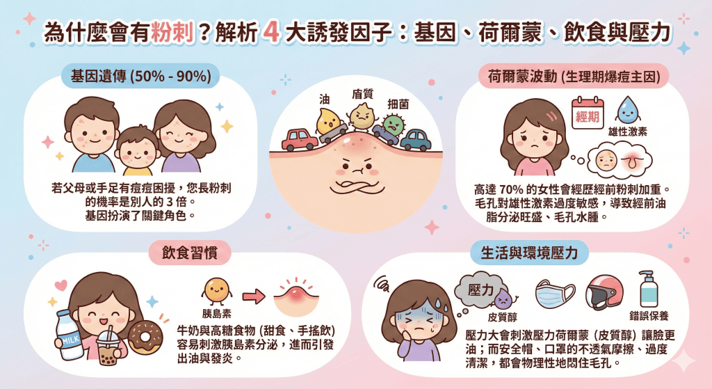 為什麼會有粉刺?